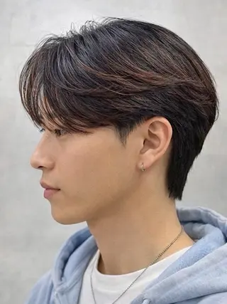ショート メンズ センターパート職人 柏/メンズ/ ハルキのヘアスタイル