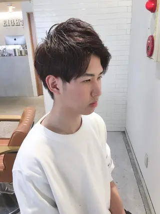 ショート メンズツイスパ ショートフクヤマシンのヘアスタイル
