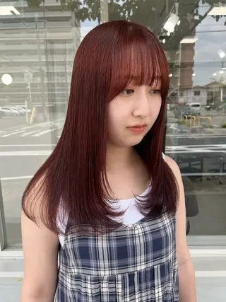 セミロング カラー 長山 茉白のヘアスタイル