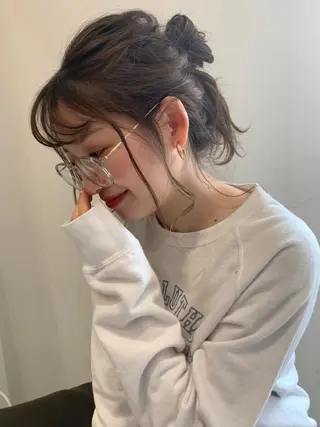 ミディアム パーマ カラー CEINE+ officialのヘアスタイル