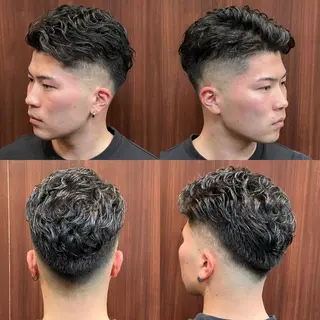 ショート パーマ ヘアアレンジ メンズ 萩原 勇樹のヘアスタイル