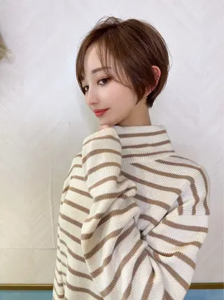 ショート 郁弥モテショート💕 髪質改善ストレートのヘアスタイル