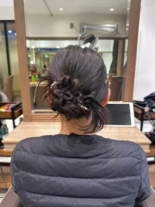 セミロング ヘアアレンジ ヘアセット/メンズ パーマChihoのヘアスタイル