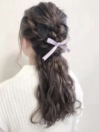 セミロング ロング ヘアアレンジ 沢田 瞳のヘアスタイル