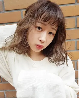 ミディアム 🙃 透明感カラー/ボブのヘアスタイル