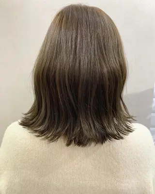 セミロング カラー hub hair レイヤー/透明感のヘアスタイル