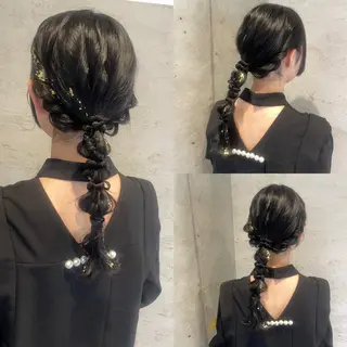 ロング ヘアアレンジ 美髪× ヘアセット✨Araiのヘアスタイル