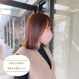 ミディアム カラー 艶髪/巻ける縮毛矯正 /髪質改善naoのヘアスタイル