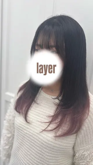 ロング 透明感グレージュ/ 縮毛矯正/静岡のヘアスタイル