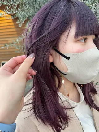 セミロング 梶原 真帆のヘアスタイル