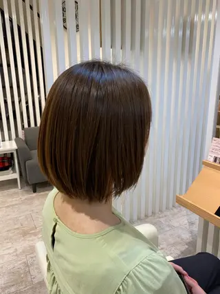 ショート カラー 酸性ストレート/ブリ ーチなしWカラー河本のヘアスタイル