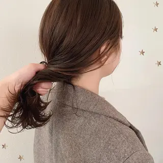 ミディアム カラー 市川 千夏のヘアスタイル
