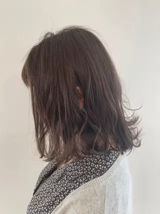 ミディアム カラー パーマ ヘアアレンジ 加藤 綾華のヘアスタイル