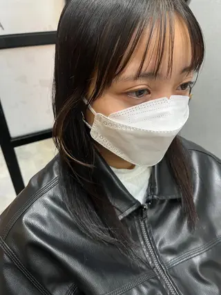 セミロング カラー パーマ メンズ 久木原 ゆりのヘアスタイル