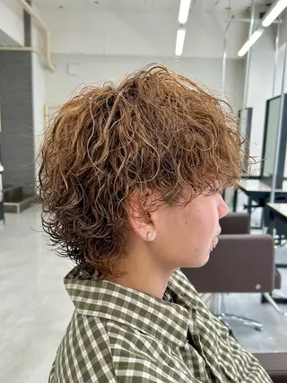 セミロング パーマ メンズ 🏁メンズパーマ/ RYOYAのヘアスタイル