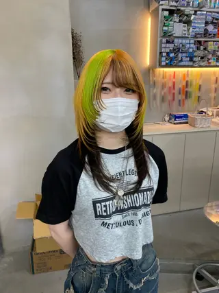セミロング カラー 前橋 姫奈のヘアスタイル