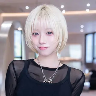 ショート カラー ブリーチカラー/渋谷 /髪質改善/shinのヘアスタイル