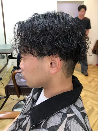 ショート パーマ メンズカット・パーマ /野本翔馬のヘアスタイル
