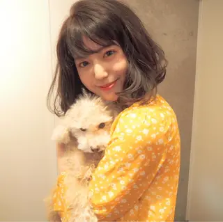 ミディアム 鈴木 悠史のヘアスタイル