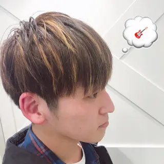 ショート カラー メンズ 🌺ウルフカット職人 新垣渚🐺のヘアスタイル