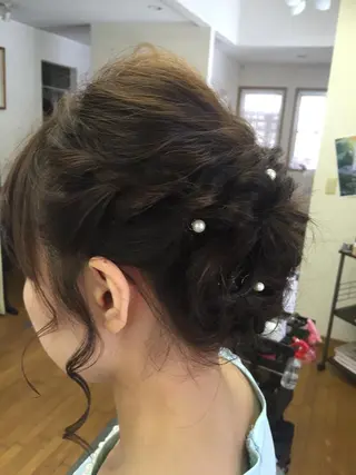ミディアム セミロング 加藤 千秋のヘアスタイル