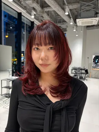 ミディアム カラー 似合わせ/レイヤー 💟SAEのヘアスタイル