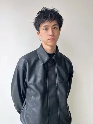 ショート メンズ センターパート職人 柏/メンズ/ ハルキのヘアスタイル