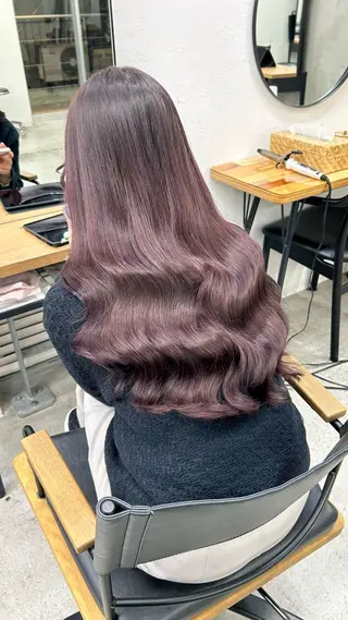 ミディアム カラー RYOSUKE ハイトーンのヘアスタイル