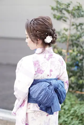 ロング カラー ヘアアレンジ 枝毛カット&髪質改善 満足NO.1岡しゃんのヘアスタイル