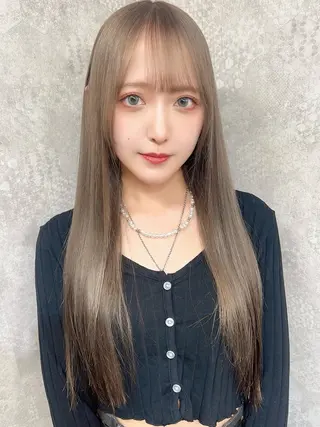 ロング カラー ダブルカラー特化💍 tiam💍韓国ヘアのヘアスタイル