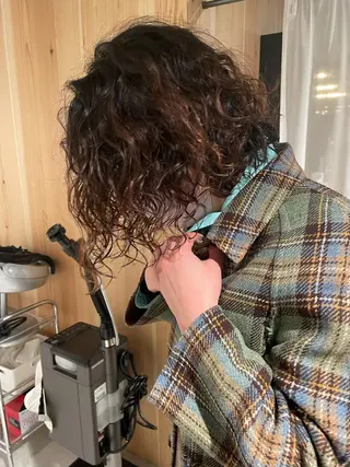 ミディアム パーマ 吉田一輝 外国人パーマのヘアスタイル