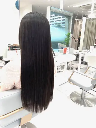 ロング パーマ ブリーチでもできる 縮毛矯正相原慎🌈のヘアスタイル