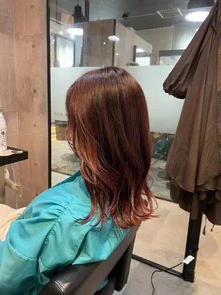 セミロング カラー 👑髪質改善カラー 中垣斗希のヘアスタイル