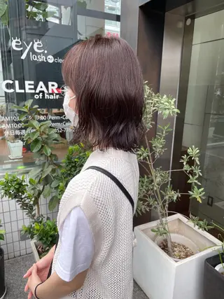 ミディアム カラー 柏木 彩花のヘアスタイル