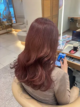 ロング カラー 梅田美容室 山崎海波のヘアスタイル