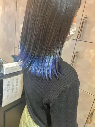 ミディアム カラー ヘアアレンジ 🌈インナーカラー ‘ショウマ’🌈のヘアスタイル
