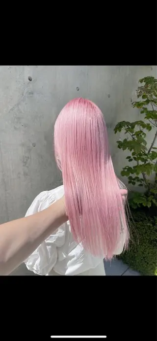 ロング カラー ピンク🎀/艶カラー /SAKURA🎀のヘアスタイル