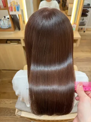 セミロング 髪質改善/縮毛矯正✨ 白石ゆいのヘアスタイル