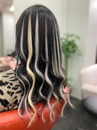 セミロング カラー ヘアアレンジ 🧡可愛い色落ち🧡 ハイトーン特化🧡のヘアスタイル