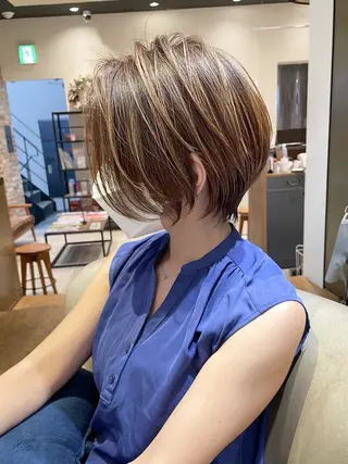 ショート カラー 大人女性お悩み解決 ショート/イハカズキのヘアスタイル