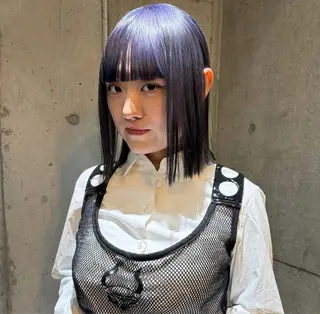 ミディアム カラー パーマ ヘアアレンジ メンズ キッズ デザインパーマ メンズカット 郁美のヘアスタイル