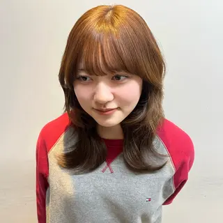 ミディアム カラー 中島 日菜のヘアスタイル