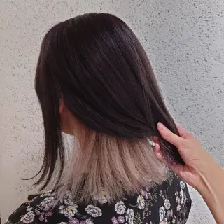ミディアム カラー ヘアアレンジ かわい ゆうな 髪質改善/縮毛矯正のヘアスタイル