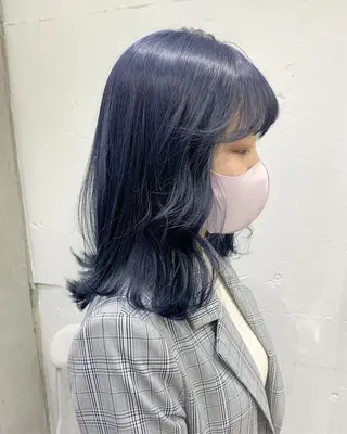 ミディアム カラー ヘアアレンジ 憧れの艶ハイトーンへ 🌙サイダサキのヘアスタイル