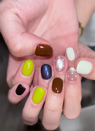 ネイル 銀河屋 の猫のネイルデザイン