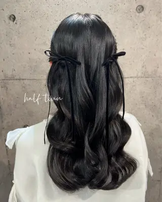 セミロング ヘアアレンジ ヘアメイク/髪質改善 🎀Moeri🎀のヘアスタイル