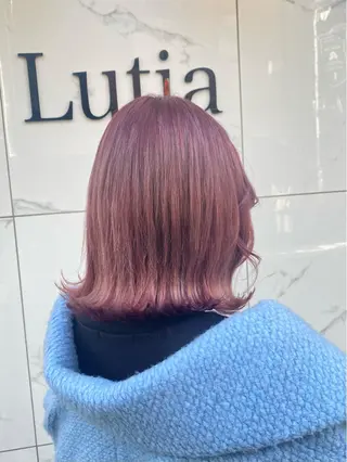 ミディアム カラー パーマ ヘアアレンジ 新宿⌇韓国風ヘア ⌇透明感カラーのヘアスタイル