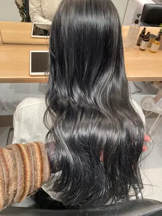 ロング カラー ヘアアレンジ オリーブ透明感カラー 表参道/MIKUのヘアスタイル