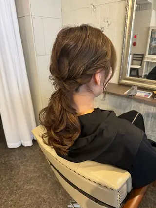 セミロング ヘアアレンジ 小松 瑞季のヘアスタイル
