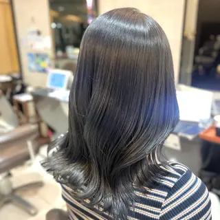 セミロング 艶髪ブリーチカラー 💗manaka💗のヘアスタイル